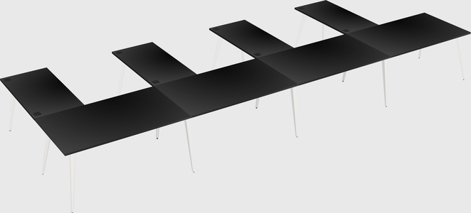 Modern l-shaped office desk