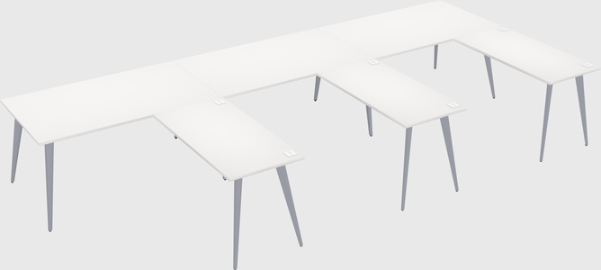 Modern l-shaped office desk