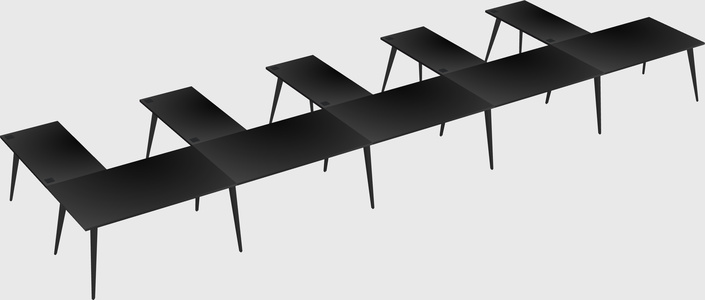Modern l-shaped office desk