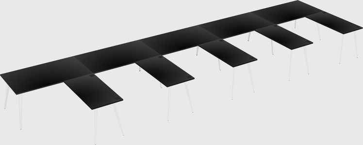 Modern l-shaped office desk
