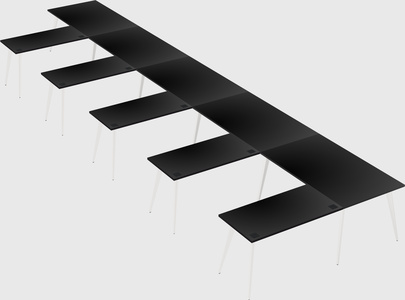 Modern l-shaped office desk