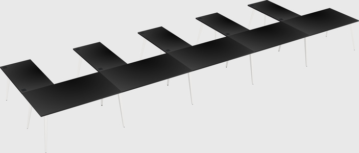Modern l-shaped office desk