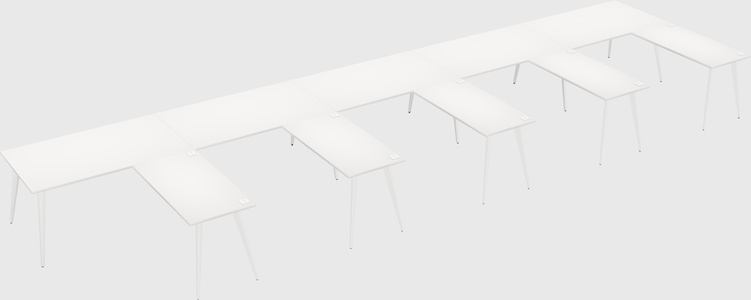 Modern l-shaped office desk