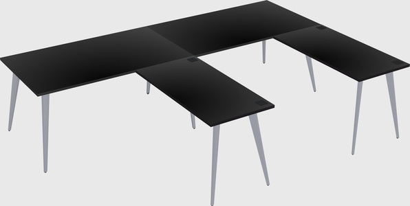 Modern l-shaped office desk