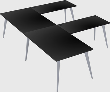 Modern l-shaped office desk