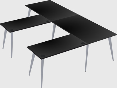 Modern l-shaped office desk