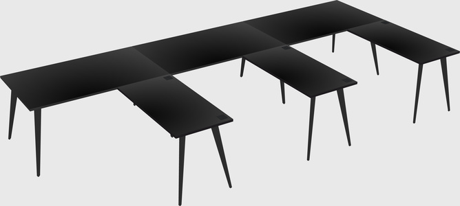 Modern l-shaped office desk
