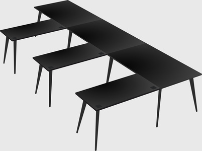 Modern l-shaped office desk