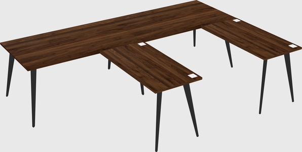 Modern l-shaped office desk