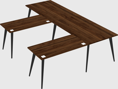 Modern l-shaped office desk