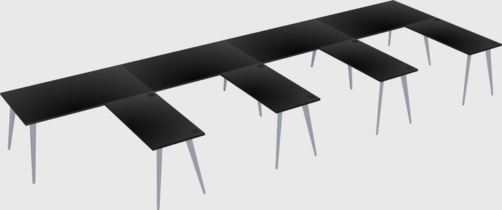Modern l-shaped office desk