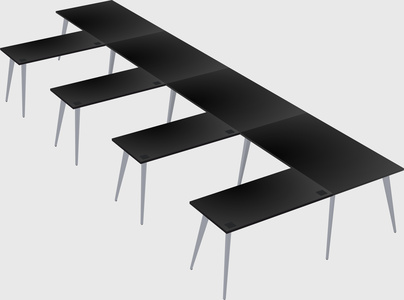 Modern l-shaped office desk