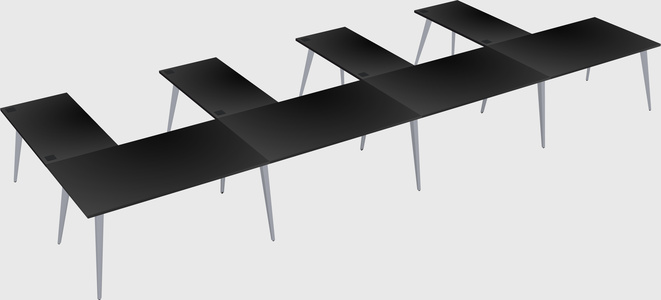 Modern l-shaped office desk