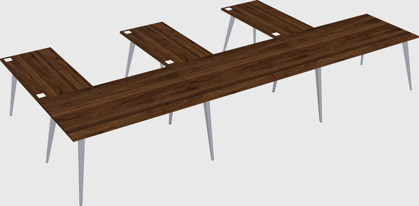 Modern l-shaped office desk