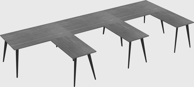 Modern l-shaped office desk