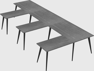 Modern l-shaped office desk
