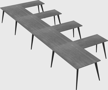 Modern l-shaped office desk