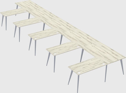 Modern l-shaped office desk