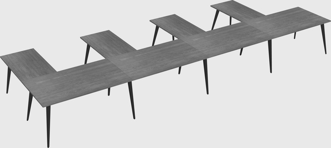 Modern l-shaped office desk