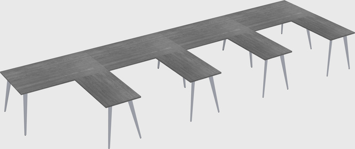 Modern l-shaped office desk