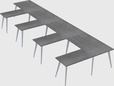 Modern l-shaped office desk