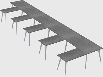 Modern l-shaped office desk