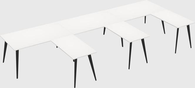 Modern l-shaped office desk