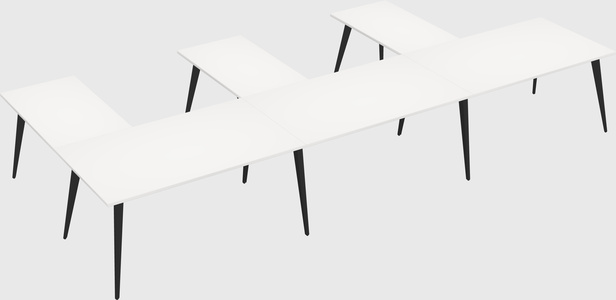 Modern l-shaped office desk