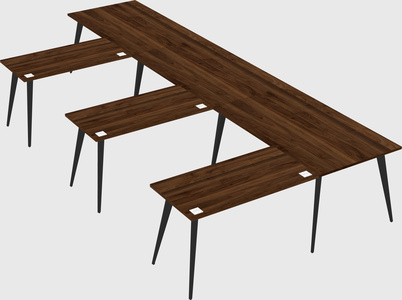 Modern l-shaped office desk