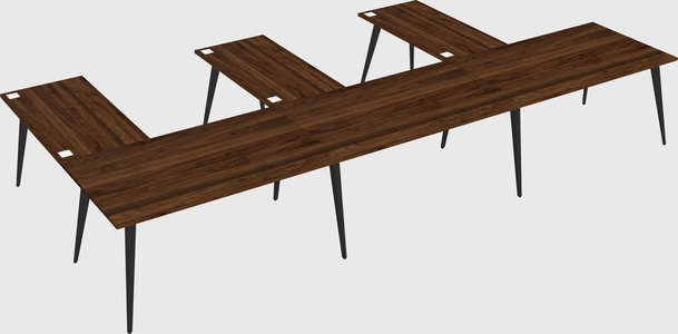 Modern l-shaped office desk