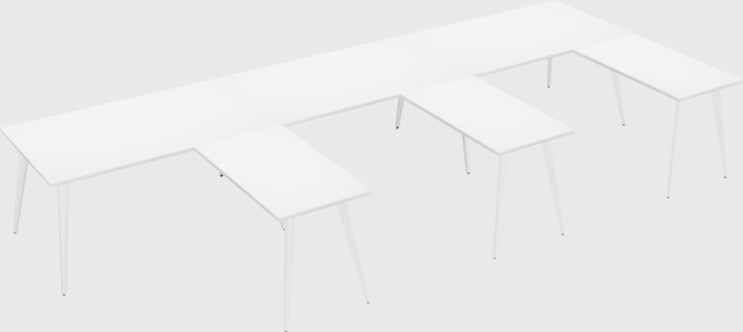 Modern l-shaped office desk