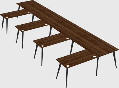 Modern l-shaped office desk