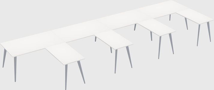 Modern l-shaped office desk