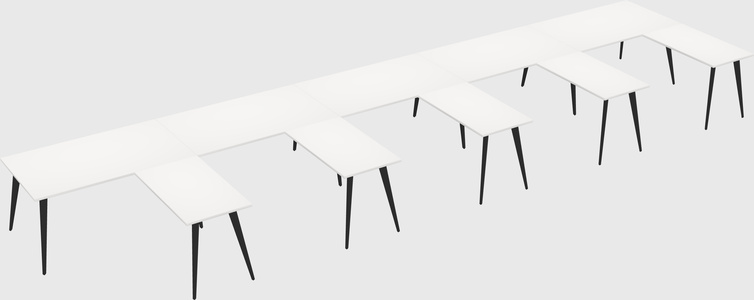 Modern l-shaped office desk