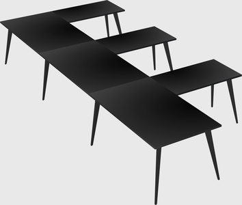 Modern l-shaped office desk
