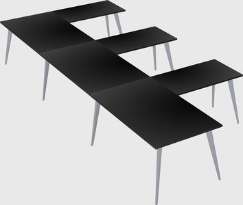 Modern l-shaped office desk
