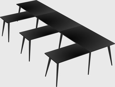 Modern l-shaped office desk