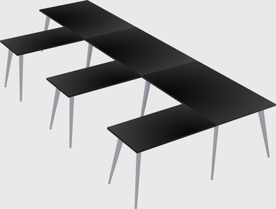 Modern l-shaped office desk