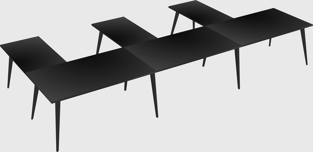Modern l-shaped office desk