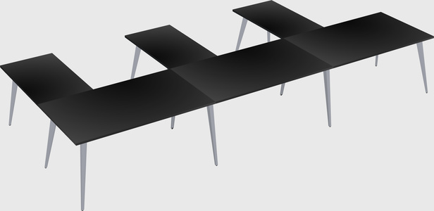 Modern l-shaped office desk