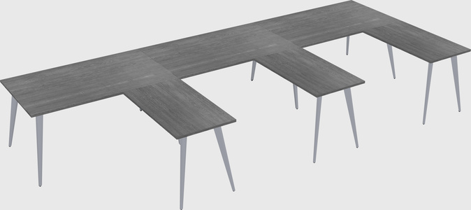 Modern l-shaped office desk