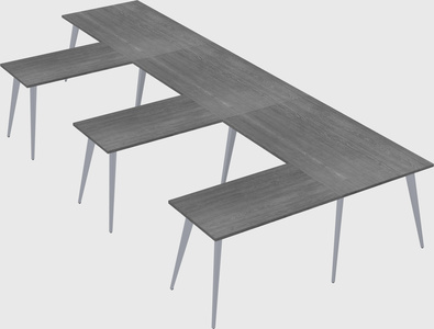 Modern l-shaped office desk