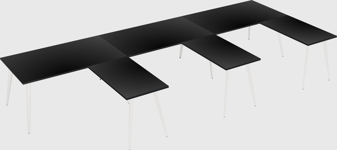 Modern l-shaped office desk