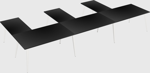 Modern l-shaped office desk