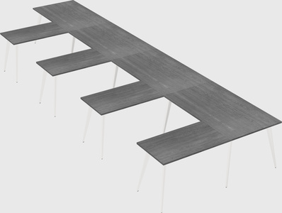 Modern l-shaped office desk