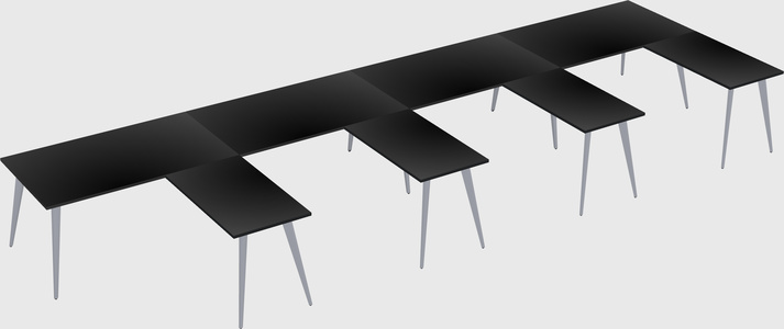 Modern l-shaped office desk