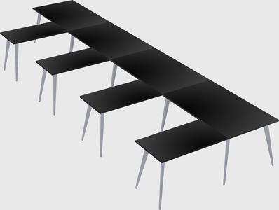 Modern l-shaped office desk