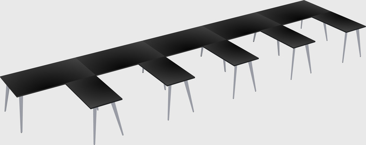 Modern l-shaped office desk