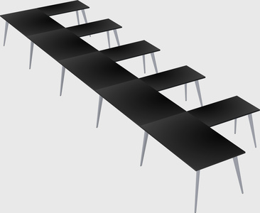 Modern l-shaped office desk