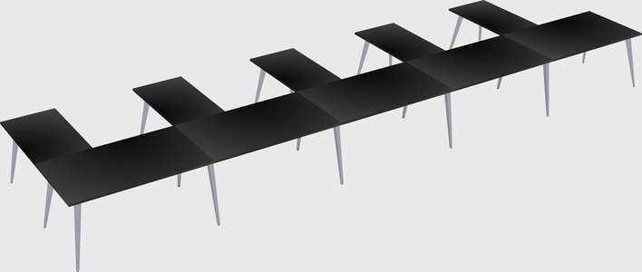 Modern l-shaped office desk